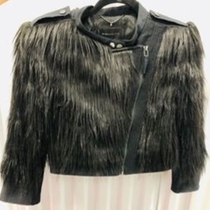Cropped Fur Jacket, M, Has part of a tag